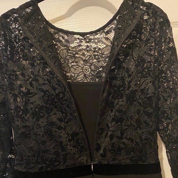 Ralph Lauren Lace Sleeve Black Dress - Picture 3 of 6